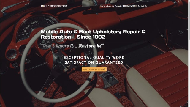 Small business website