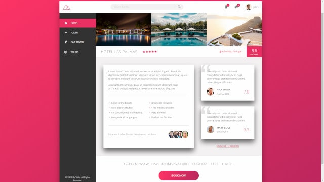 Bold, bright and modern website template